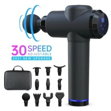 GPED Upgraded 30 Adjustable Speeds Muscle Massage Gun, Handheld Professional Dee
