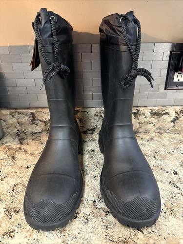 Kamik Men's Sz 15 Black Waterproof Insulated Rubber Rain/Snow Boots Felt Liner - Picture 2 of 11