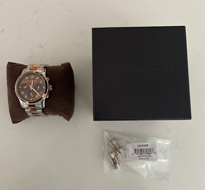 Two Tone Michael Kors Watch MK5495 Michael Kors Stainless Steel Brown Dial Women main image 3