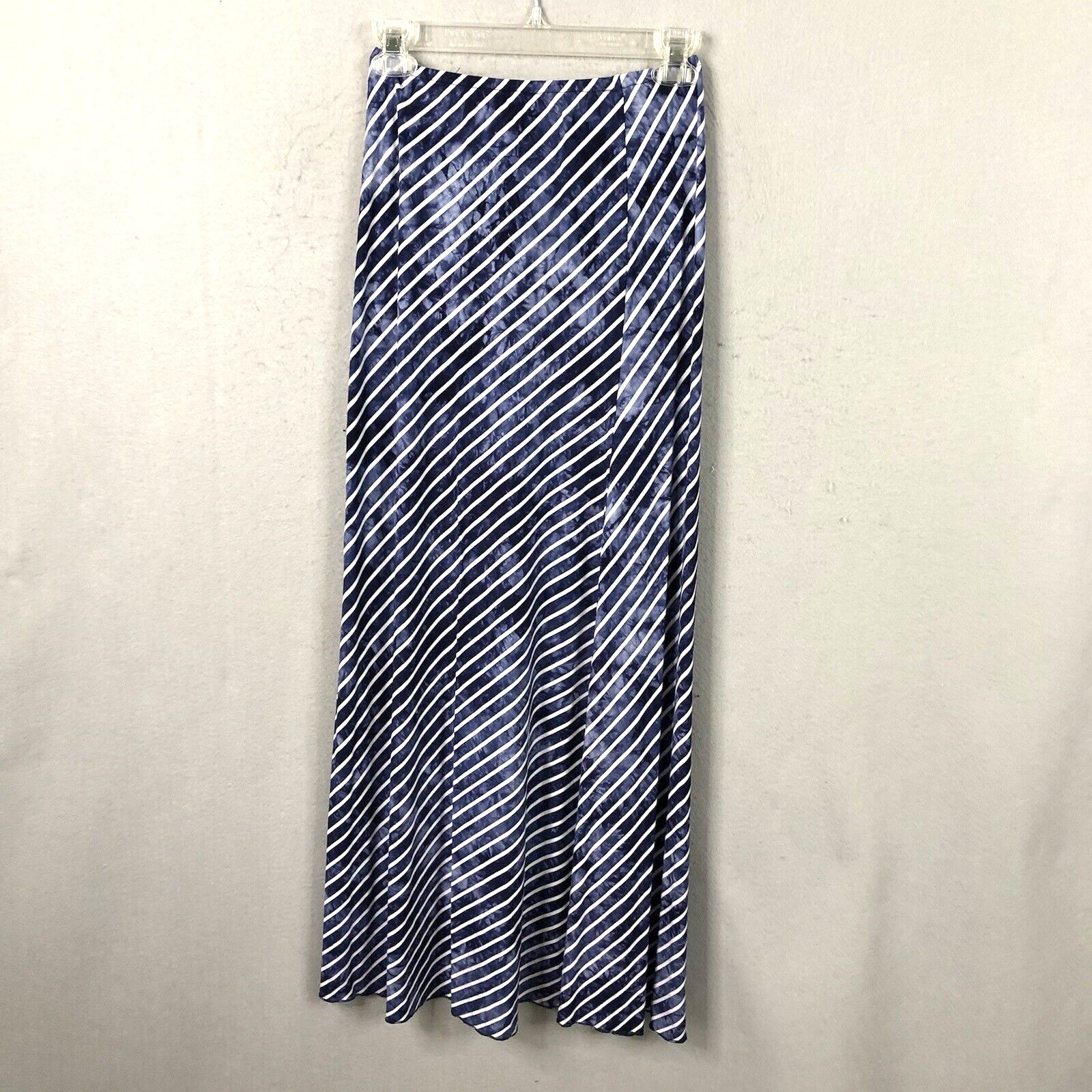 Falda Cynthia Rowley Mujer Pequeña Azul Maxi Corbata Teñida Rayas Boho Playa Marinero