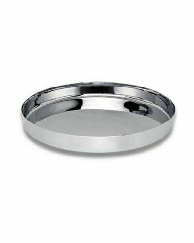 2x 8'' Round Deep Stainless Steel  Thali/Tray/Plate Serving Dish Indian Cuisine - Picture 1 of 1