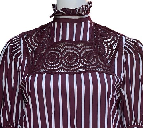 SANDRO Lace Insert Top - Size 1 (AU8) - EUC - Picture 4 of 12