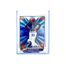 2023-24 LEONARD MILLER Topps Chrome 'Silver' Refractor SP Rookie NBA Card #158