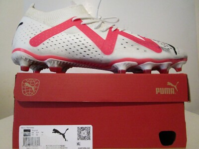 Puma Future Match Fg Mens Soccer Shoes White-Puma Black -Fire