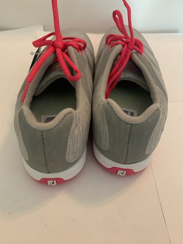 Footjoy FJ Leisure 92903 Womens 7 Wide Golf Shoes Gray W/pink Laces - NEW IN BOX - Picture 7 of 10