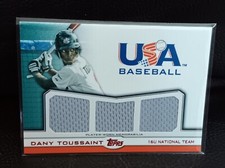 DANY TOUSSAINT~2011 Topps USA Baseball Triple Worn PATCH~17/25~#TR-DT~Chrome