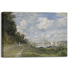 Monet bacino Argenteuil design quadro stampa tela dipinto telaio arredo casa