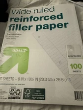 Wide Ruled Filler Paper (100 sheets)