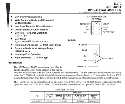 20x TL072 JFET-Doppel-Operationsverstärker – DIP-8, Rauscharm, Für Audio & Co.