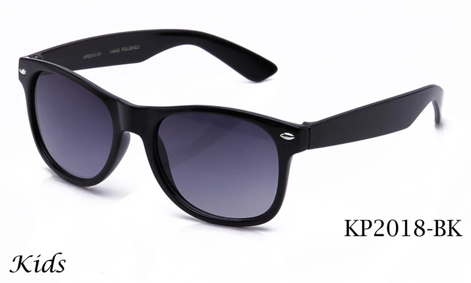 Lunettes De Soleil Enfant IG Eyewear Noir Cadre Classique Rétro UV 100% Miroir - Photo 1/1