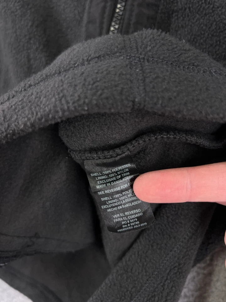 Chaqueta Polo Club Beaver Hills Hombres Pequeña Gris Cremallera Completa Cuello Simulado Poliéster Vellón Foto 4 de 4