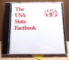 RARE THE USA STATE FACTBOOK QUANTA PRESS CD ROM 1992 COMPUTER SOFTWARE VOL.1 NO1