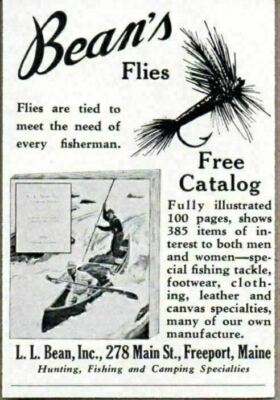 1964 Print Ad Bean's Flies Fishing Lures Freeport,Maine