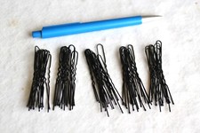 lot 50 épingles chignon cheveux - noir - long 7 cm - neuf
