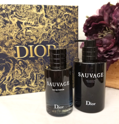 Dior Sauvage 2 pieces gift set box Men's Eau de Parfum 3.4 OZ+