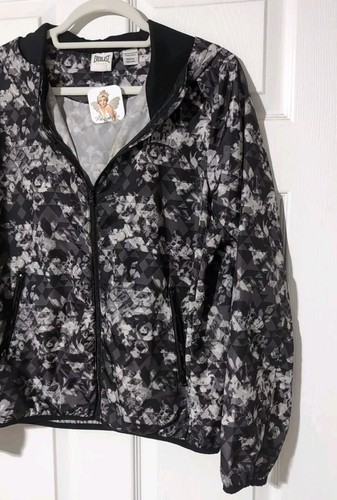 EVERLAST SPORT Full Zipper Windbreaker Jacket Men's Medium Gray Camo - Picture 3 of 8