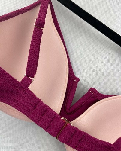 Shade & Shore, Berry, Lightly Lined, V-Wire Bikini Swim Top (36B 36C) N - Bild 4 von 6