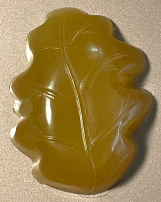 Handmade Honey Almond Glycerin Soap Bar - Leaf shape 2.37 oz.