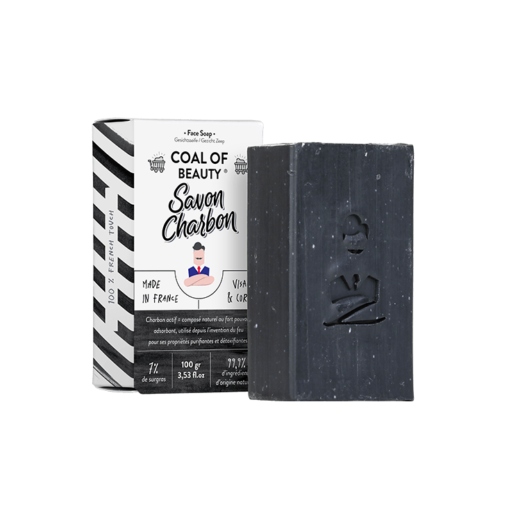 MONSIEUR BARBIER Savon charbon surgras visage et corps 100 grammes