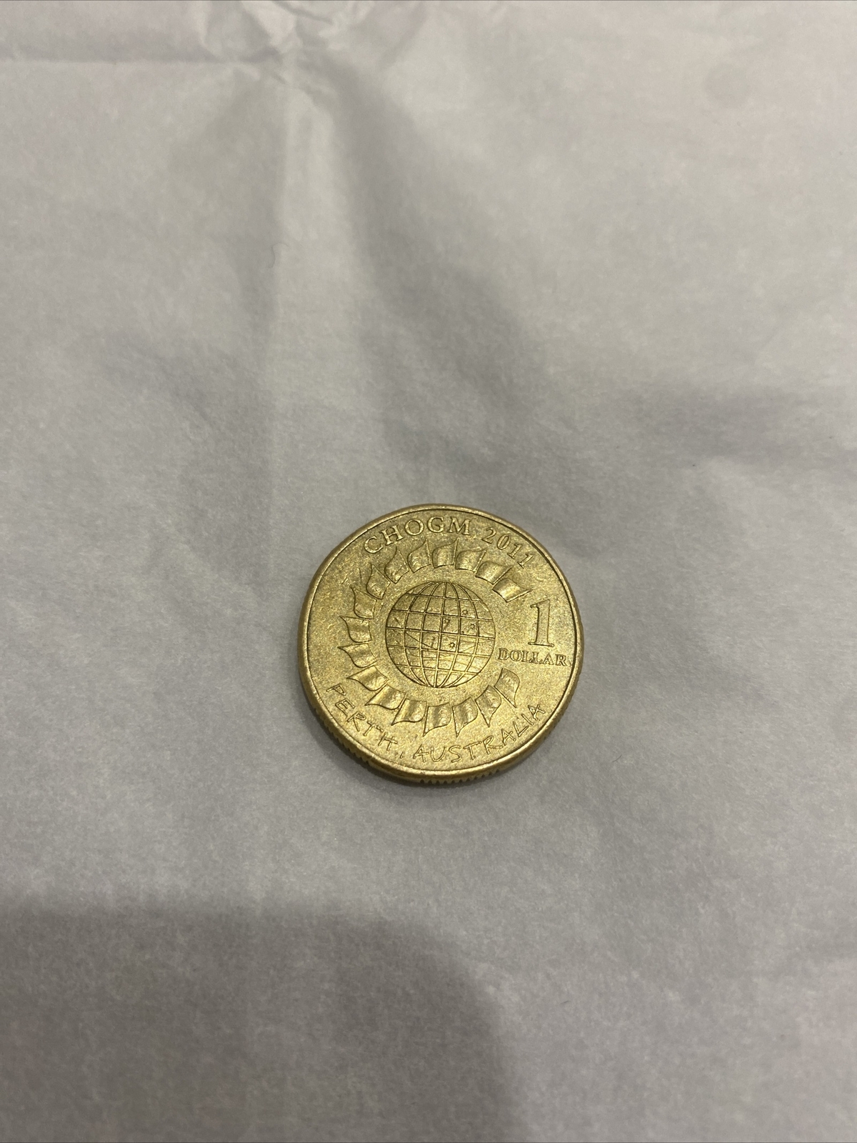 2011 $1 One Dollar Coin - CHOGM Perth Australia - Low Mintage ...