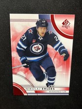 23-24 UD SP Authentic Hockey Red Limited 94 Nikolaj Ehlers