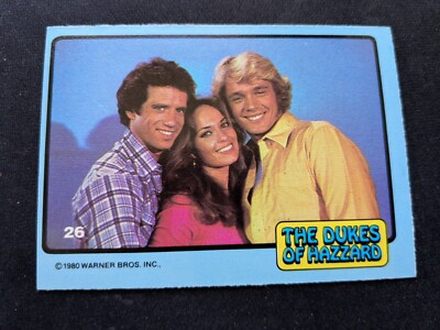 1980 Donruss The Dukes of Hazzard Card # 26 Luke, Daisy, Beau (EX)