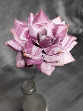 Handmade paper flower on stem ( Marbled Lt Purple ) for Wedding, St. Valentine's