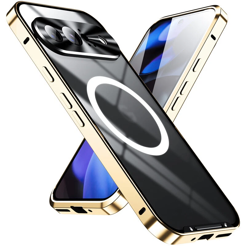 For Google Pixel 9 Pro XL 8 7 8A 7A Aluminum Acrylic Hybrid Case Magnetic Cover - Image 4 of 4