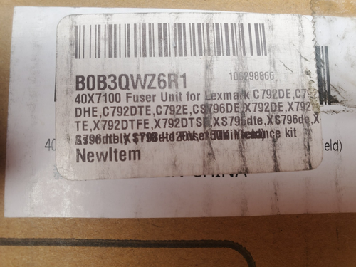 40X7100 Fuser Unit for Lexmark (110-120v)150k Yield *Read* - Afbeelding 5 van 6