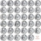 1948 to 1963 Franklin Half Dollar Brilliant Xf/Au Complete Set 35 Coins!