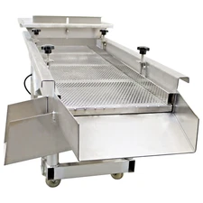 Stainless Steel Linear Vibrating Screen with 10mm Round Hole Screen 220V 150W
