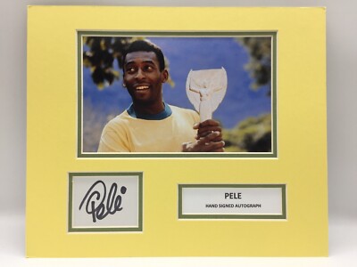 Présentoir Photo Dédicacé Pelé – Brésil Coupe Du Monde 1970 – Avec Certificat – RARE
