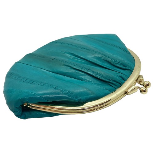 Genuine Eel Skin Cosmetic Case Pouch Makeup Case Round Pouch - Picture 56 of 63