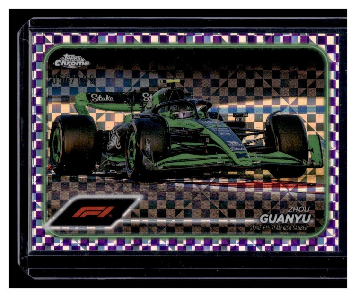 2024 Topps Chrome F1 #86 Zhou Guanyu Purple XFractor 56 /199 | eBay