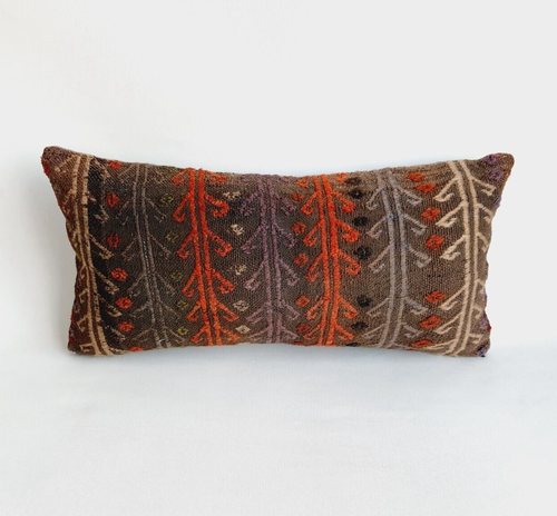 Kilim Pillow Cover, 12x24 in, Decorative Pillow, Turkish Pillow, Ethnic Pillow - Picture 3 of 9