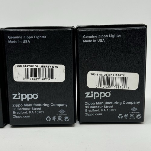 Genuine Zippo Windproof Lighter, Polished Chrome Statue Of Liberty 4Pack US Made - Picture 13 of 14