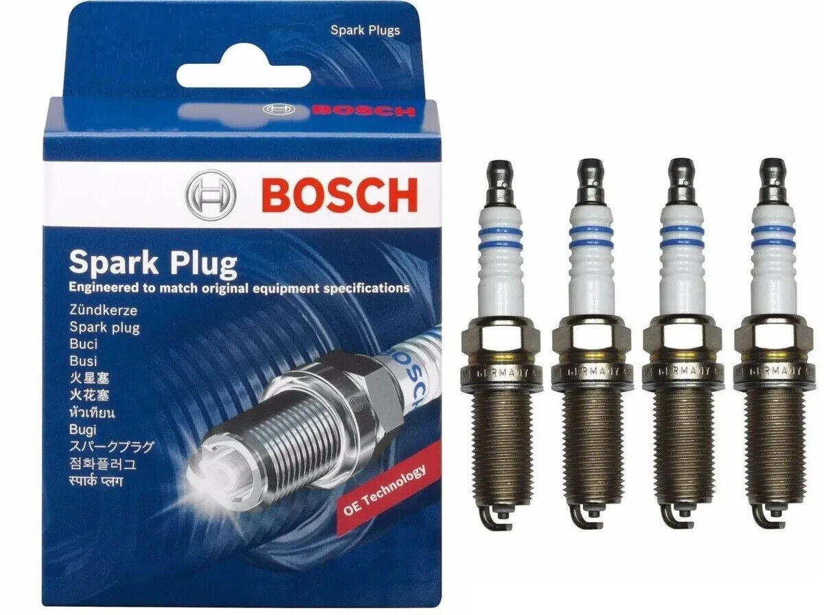 4x Bosch spark plugs for B-MAX C-MAX FOCUS I-III FIESTA 5 6 FUSION MONDEO IV KA