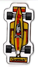 MARIO ANDRETTI Promo Pinball Plastic YELLOW RACE CAR