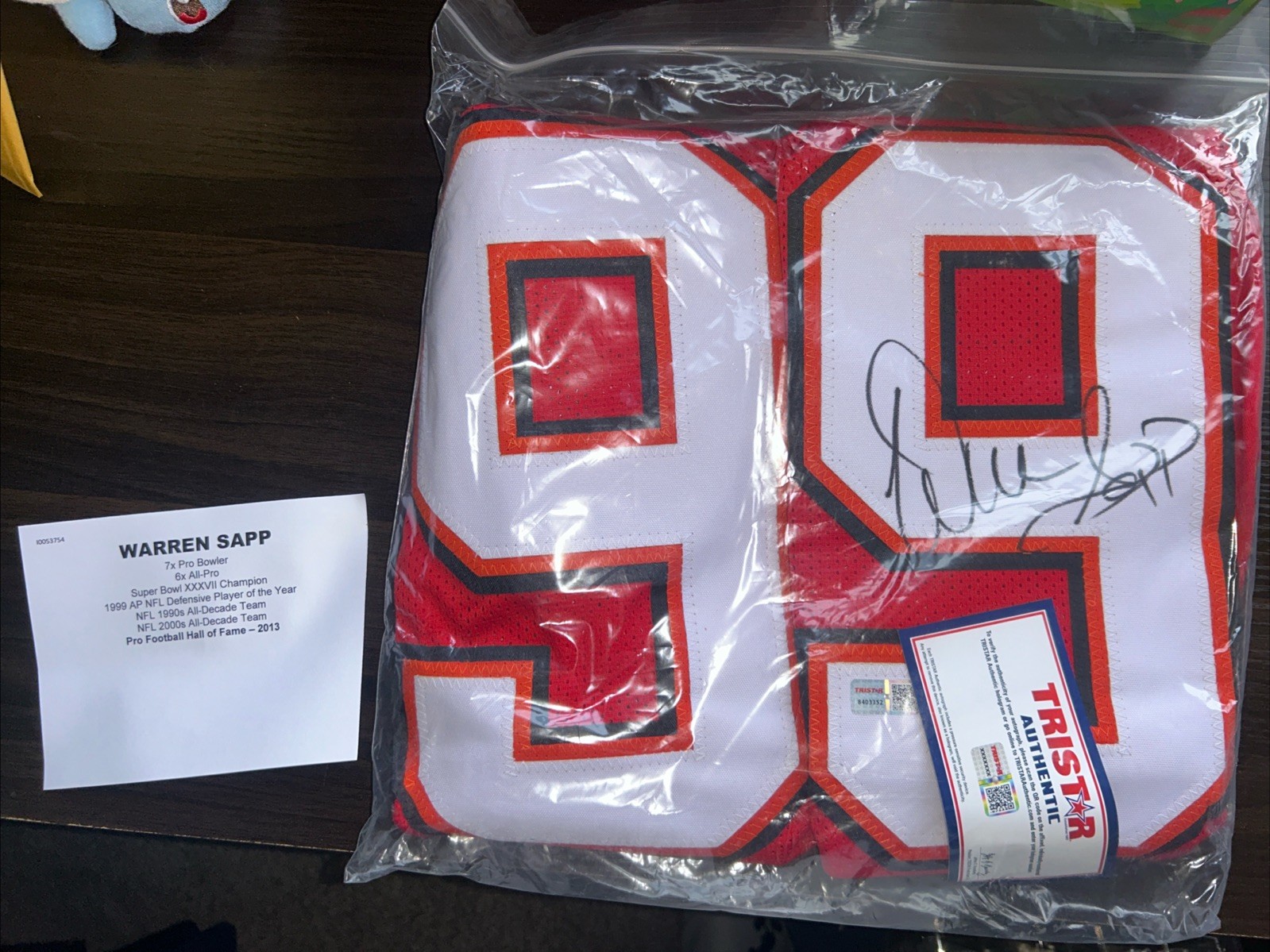 Warren Sapp Autographed Tampa Bay Buccaneers Red Jersey