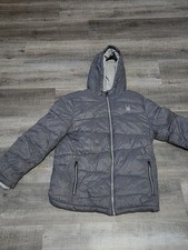 SPYDER Boy's Large Gray Hooded Warm Winter Jacket Lined Insulated Full Zip