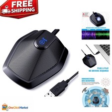 Omnidirectional USB Microphone for Video Conferences Recordings - Plug Play