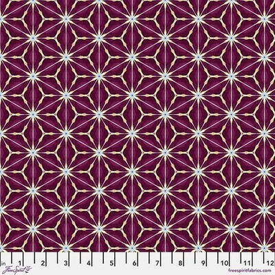 Amaryllis, Claret - Billy Reue, Kaleidoscope, Quilt Fabric 100% Cotton By Yd