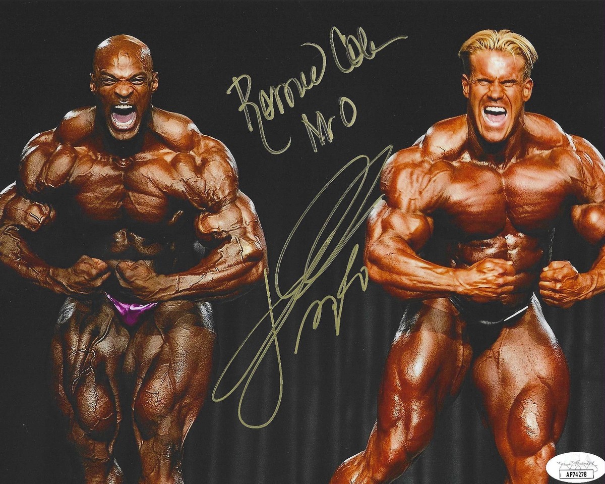 RONNIE COLEMAN & JAY CUTLER SIGNED AUTOGRAPHED 8X10 PHOTO MR