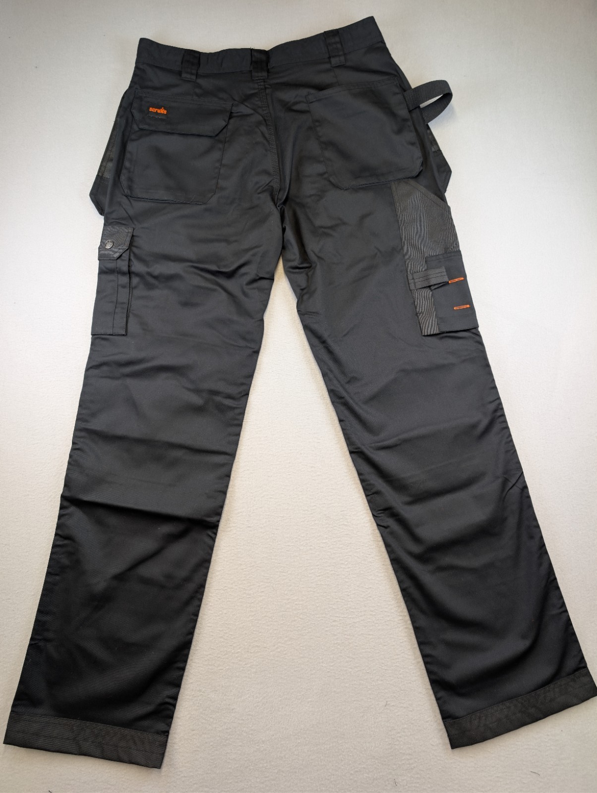 Scruffs Worker Plus Pantalone 32L Nero Abbigliamento da Lavoro Cargo Ginocchiere 32x34 Nuovo con etichette foto 3