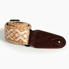 Guitar Strap with Leather Ends Universal Woven Guitar Strap Lightweight