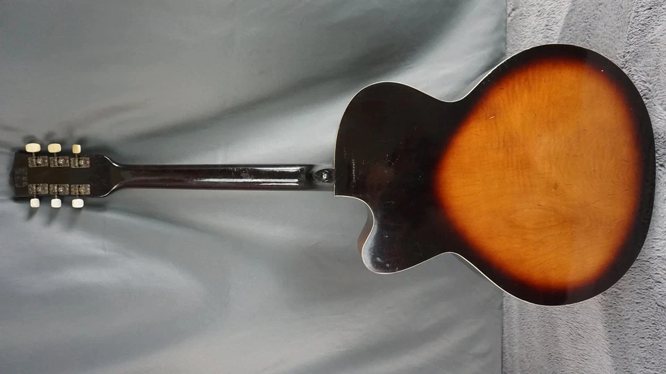 Teisco EP-14 1960 - Cuerpo hueco marrón ráfaga eléctrico Foto 3 de 4