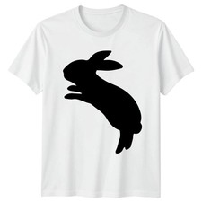 Jumping Rabbit Silhouette Running Hare T-Shirt Bunny Pet Owner Wildlife