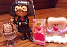 Lot 4) Assorted Toys-Figures 1990's Pixar Edna Mode-Tiny Doll-Soap-Sundae    P30
