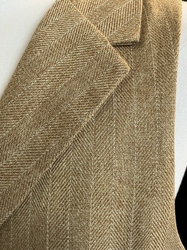 Scully Mens Sz L Pin Stripe Western Dress Polyester Cowboy Notch Lapel Vest - Picture 8 of 9