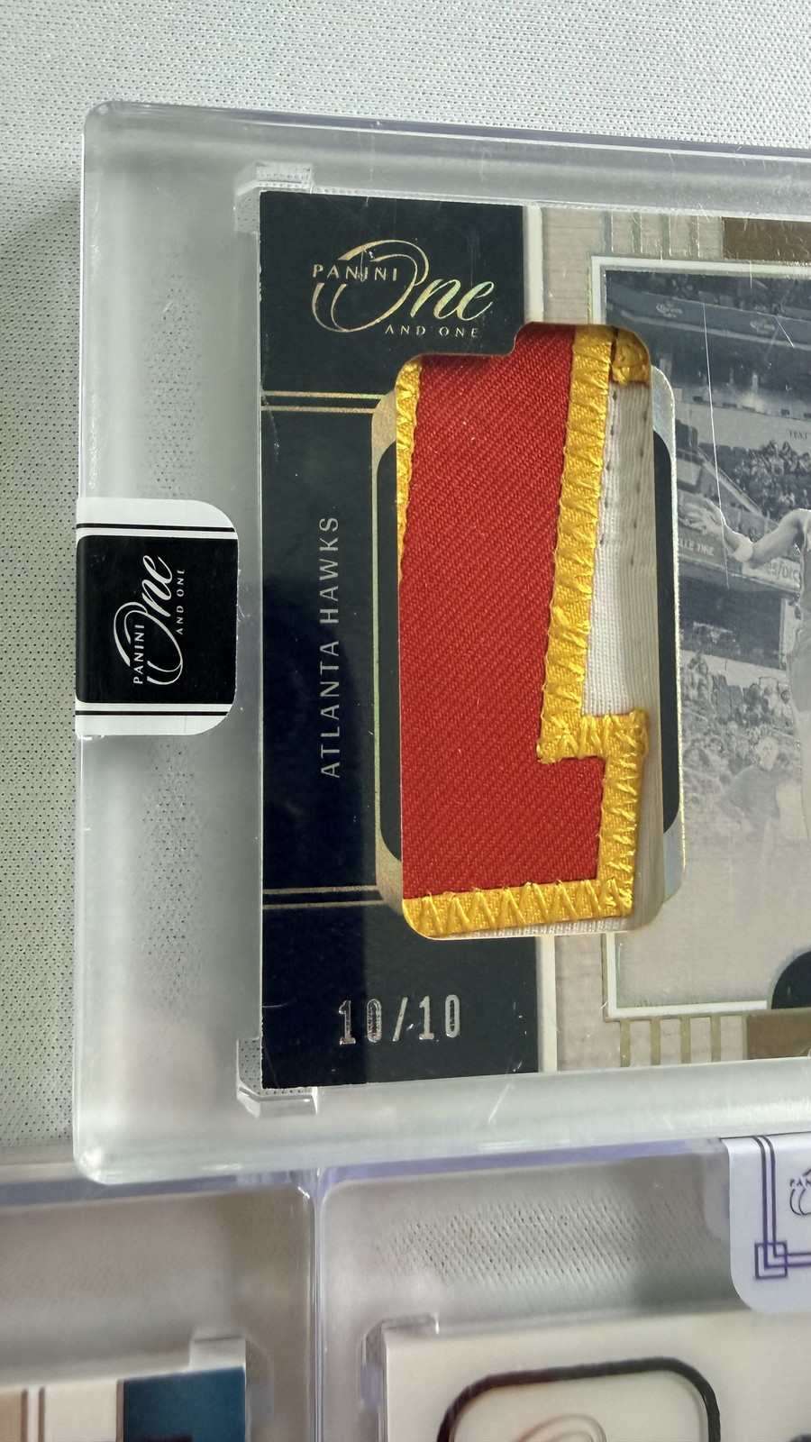 Kobe Bufkin Panini One and One RC Patch Auto 10/10 Micic Boston Gueye Lot (x4) ^ view 4